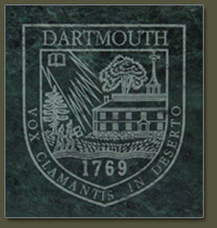 Choose from green marble or black granite for your Dartmouth College tile inlay