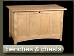 handcrafted benches and chests
