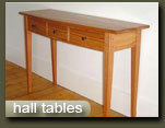 handcrafted hall tables